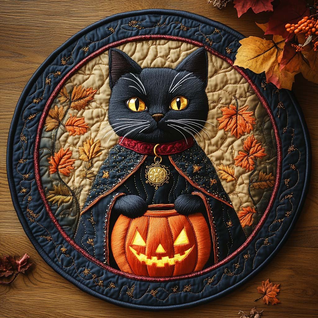 Enchanted Guardians Round Mat Rug - washable non-slip printed rug