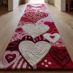 Enchanted Heart Aisle Runner Carpet Runner Rug - Cute Pet Design | Animal Printed Runner Rug