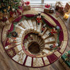 Enchanted Hollow Round Mat Rug - washable non-slip printed rug