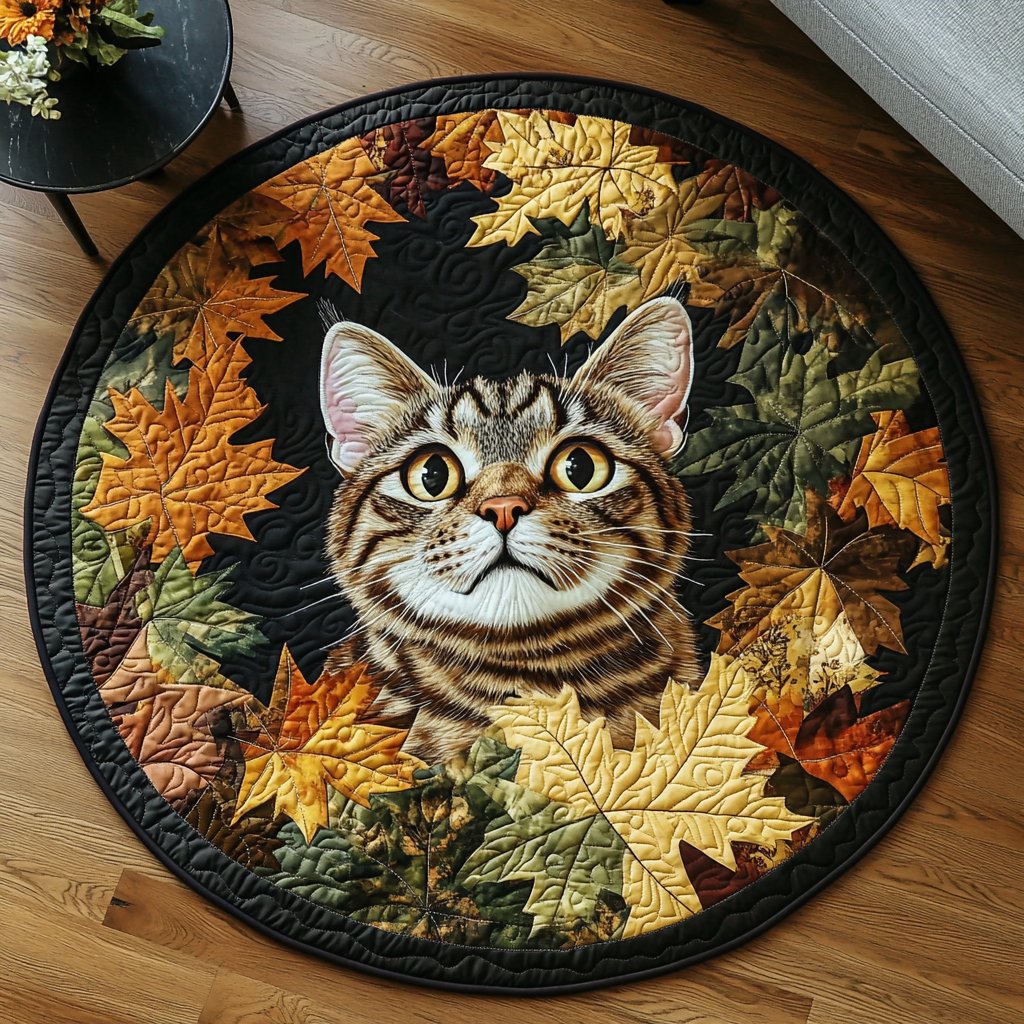 Enchanted Nook Round Mat Rug - washable non-slip printed rug