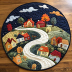Enchanted Spiral Round Mat Rug - washable non-slip printed rug