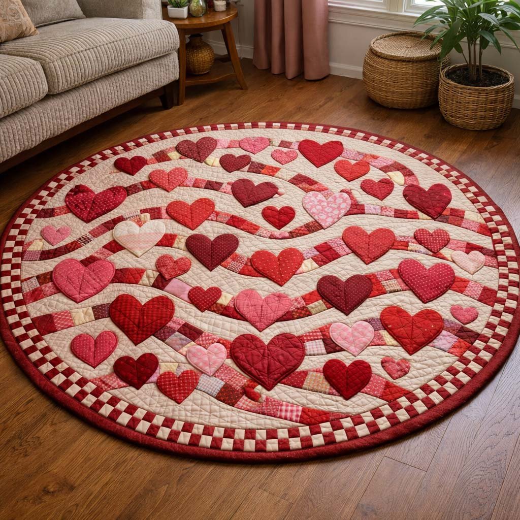 Enchanted Valentine Round Mat Rug - Nature Design | Serene Home Decor