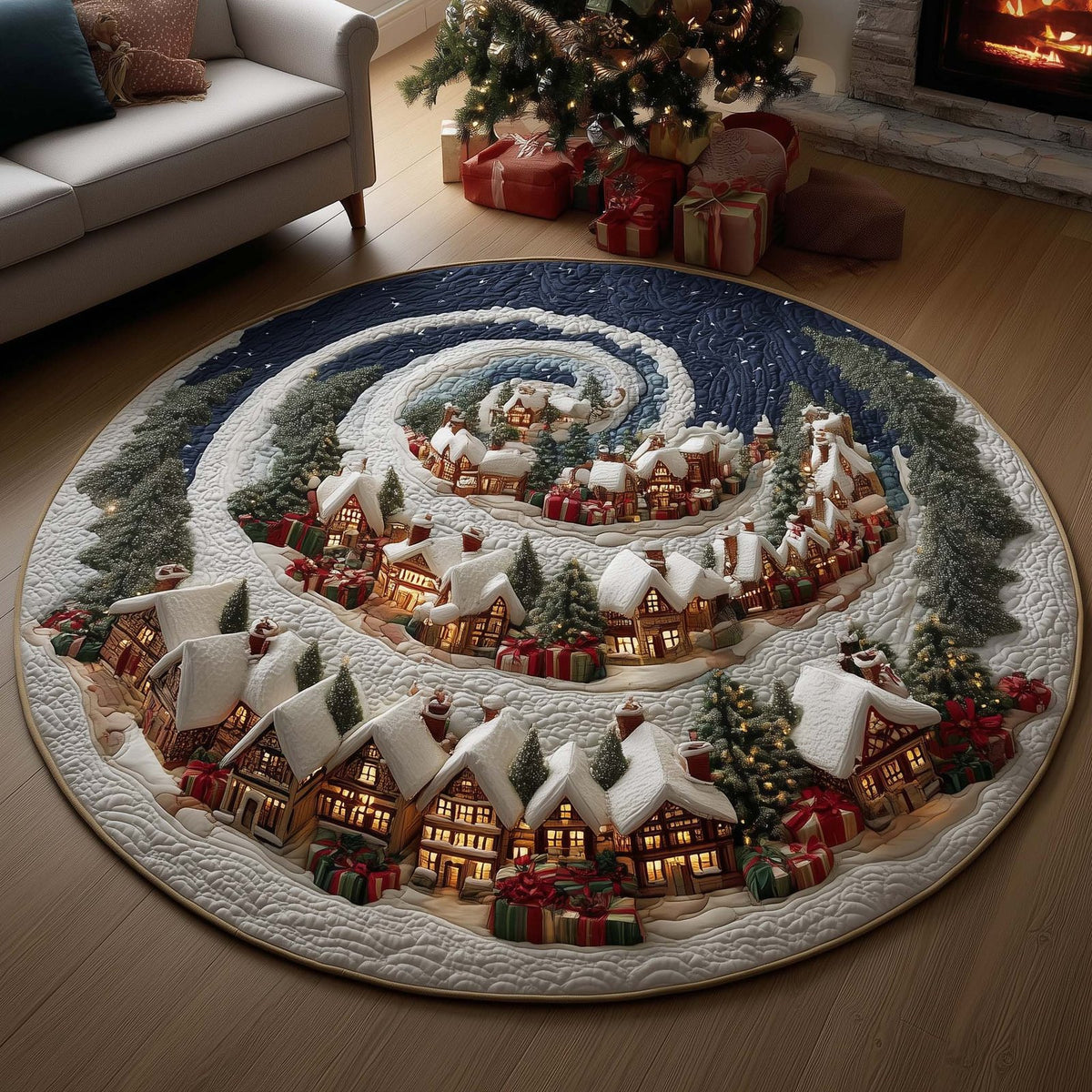 Enchanted Wonderland Round Mat Rug - Nature Design | Serene Home Decor