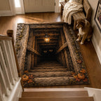 Endless Fall area rug in a living room