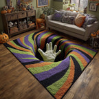 Endless Pit area rug in a living room