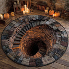Endless Pit Round Mat Rug - washable non-slip printed rug