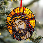 Stained Glass Crown Of Thorns Christmas Ornament