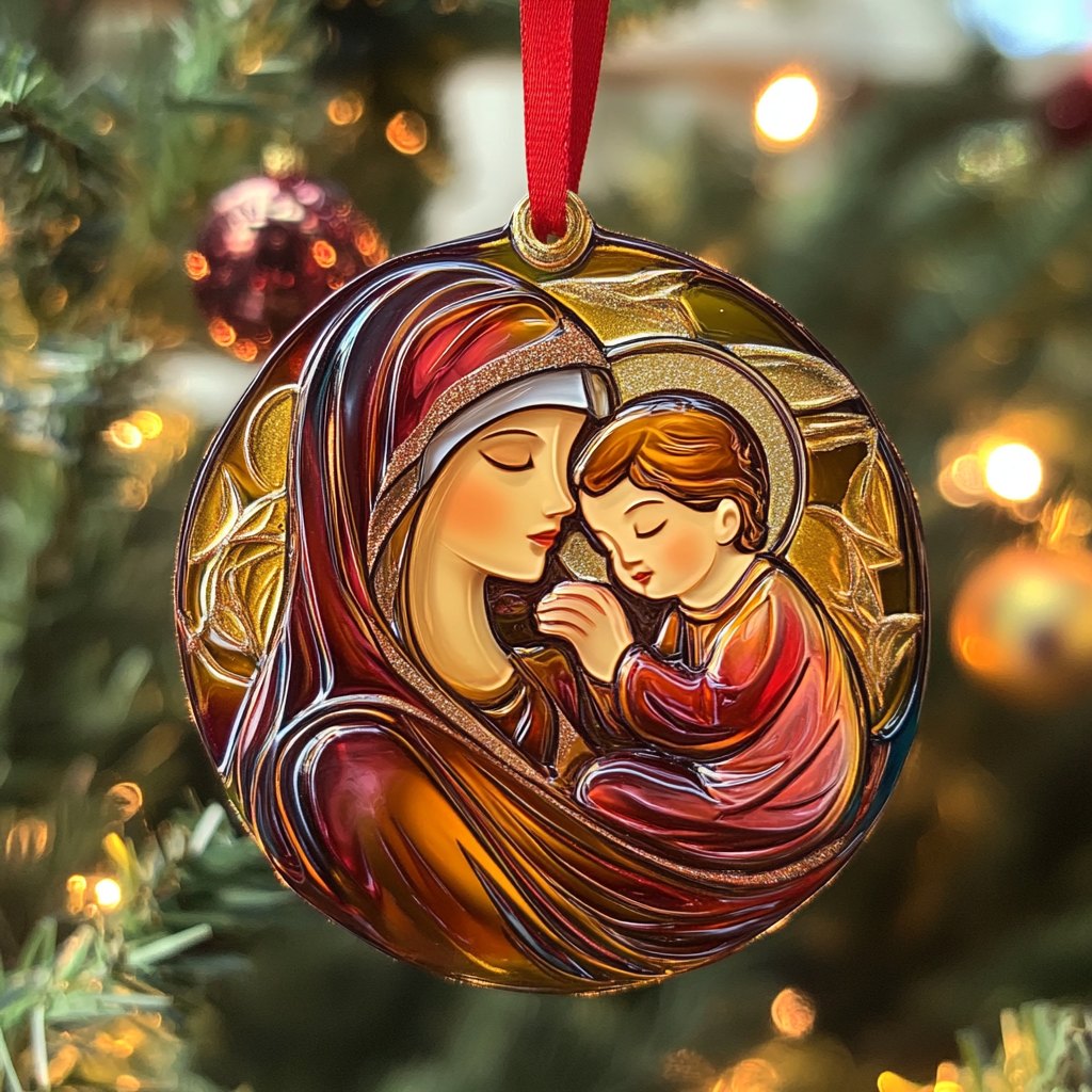 Sunburst Sunflower Christmas Ornament