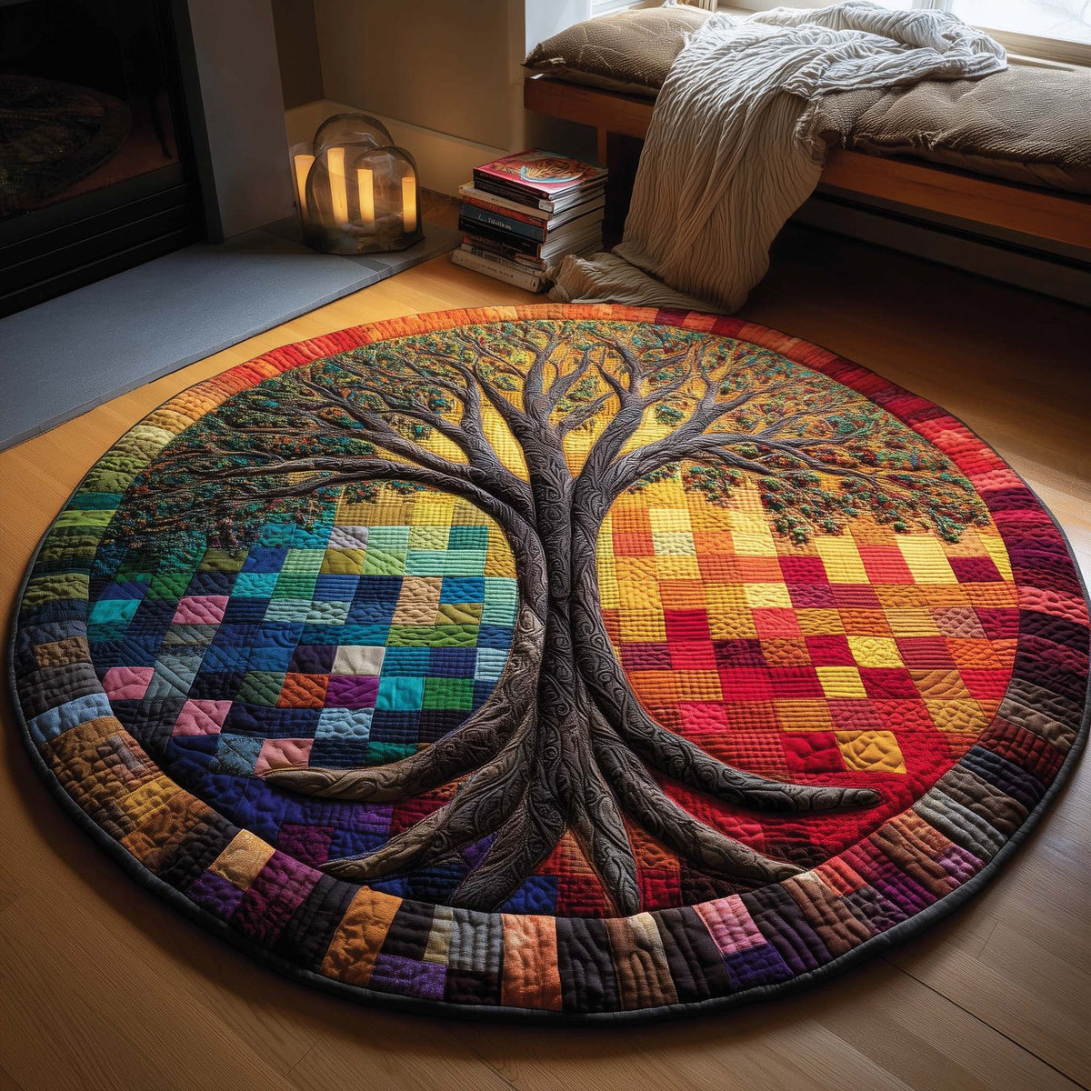 Eternal Roots Round Mat Rug - Nature Design | Serene Home Decor