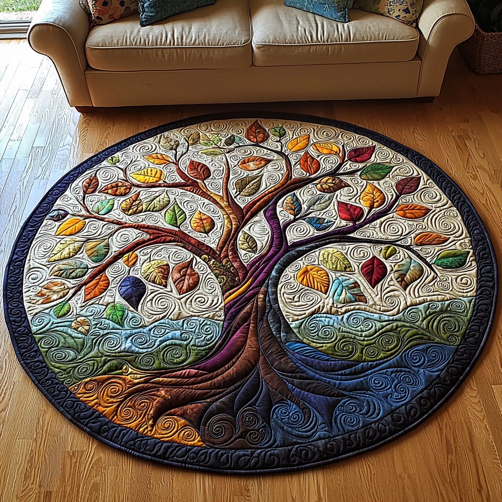 Eternal Roots Round Mat Rug - Nature Design | Serene Home Decor