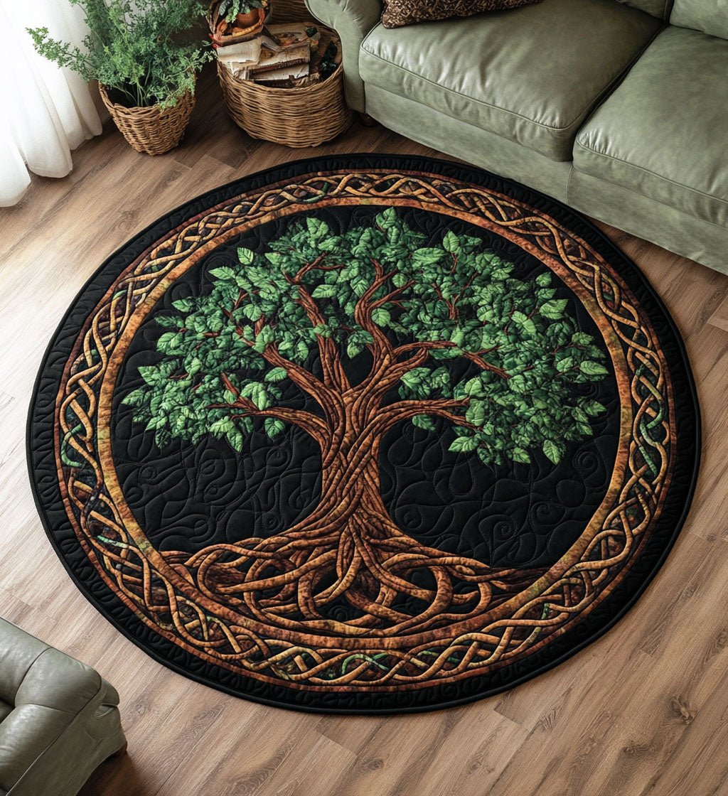 Eternal Roots Round Mat Rug - Nature Design | Serene Home Decor