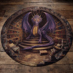 Eternal Sage Round Mat Rug - washable non-slip printed rug
