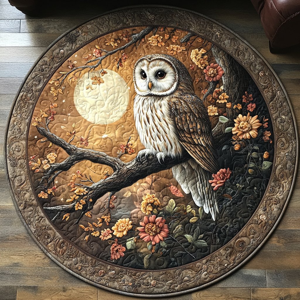 Ethereal Eyes Round Mat Rug - washable non-slip printed rug