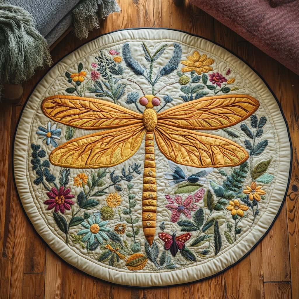 Ethereal Flutter Round Mat Rug - Nature Design | Serene Home Decor