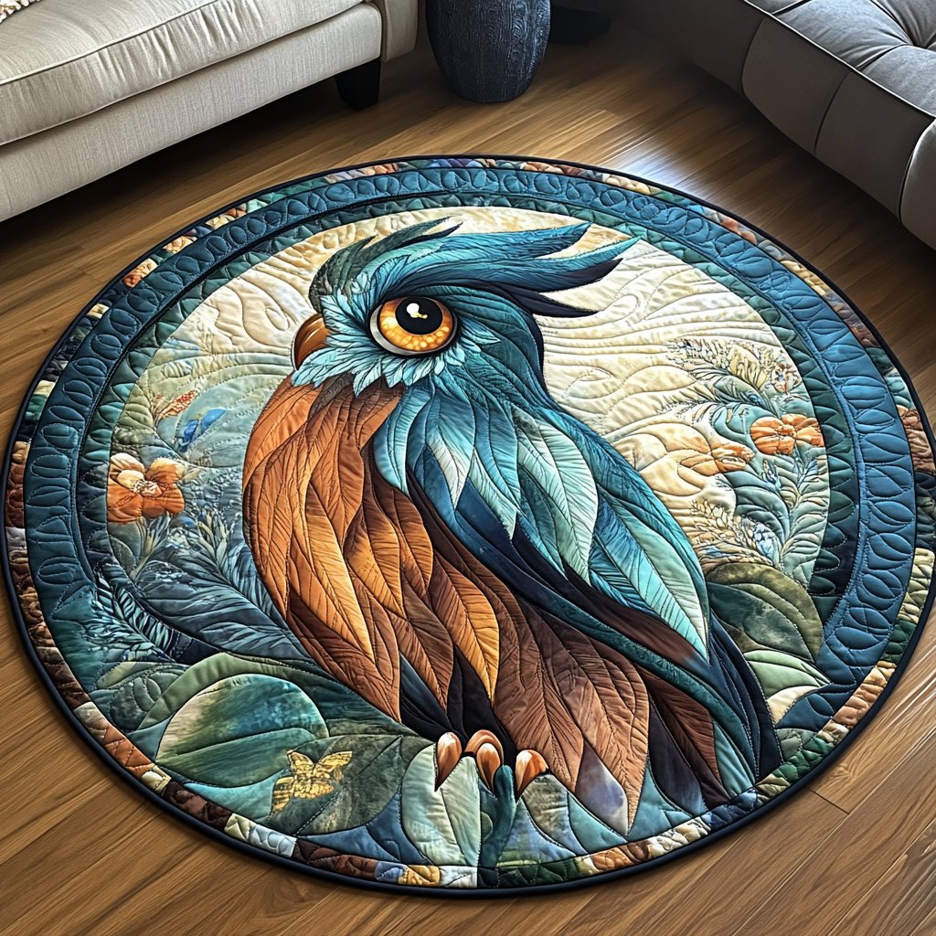 Ethereal Gaze Round Mat Rug - washable non-slip printed rug