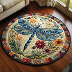 Ethereal Guardian Round Mat Rug - washable non-slip printed rug