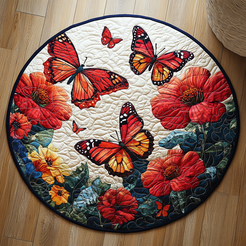 Ethereal Wings Round Mat Rug