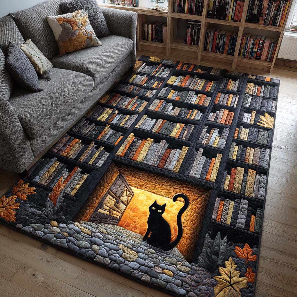Evening Reads area rug in a living room