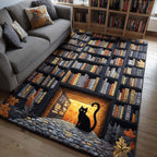 Evening Reads area rug in a living room