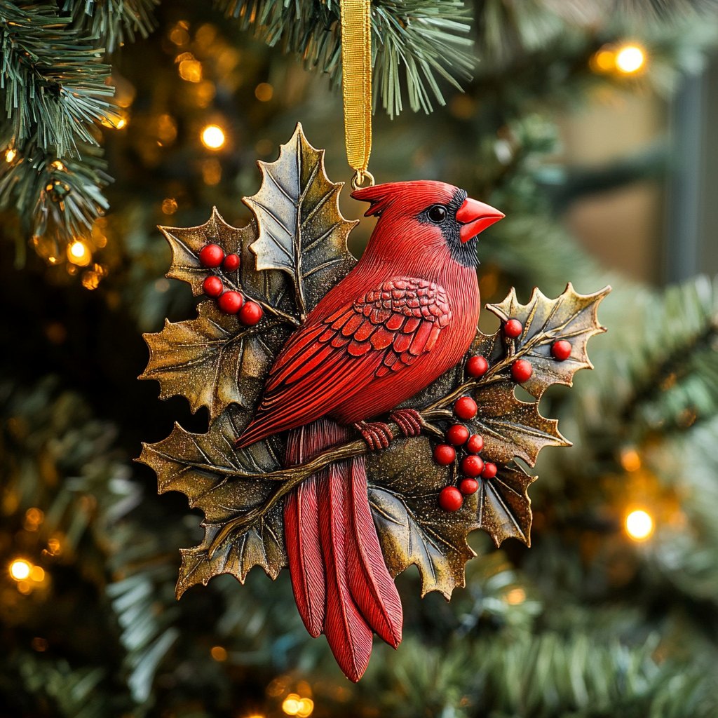 Cardinal Cheer Christmas Ornament