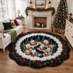 Evergreen Canyon Village Custom Shape Area Rug - Nature Design | Die-Cut Non-Slip Rug - washable non-slip printed rug