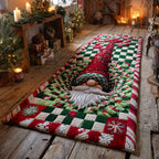 Evergreen Gnome Night Runner Carpet Runner Rug - Cute Pet Design | Animal Printed Runner Rug
