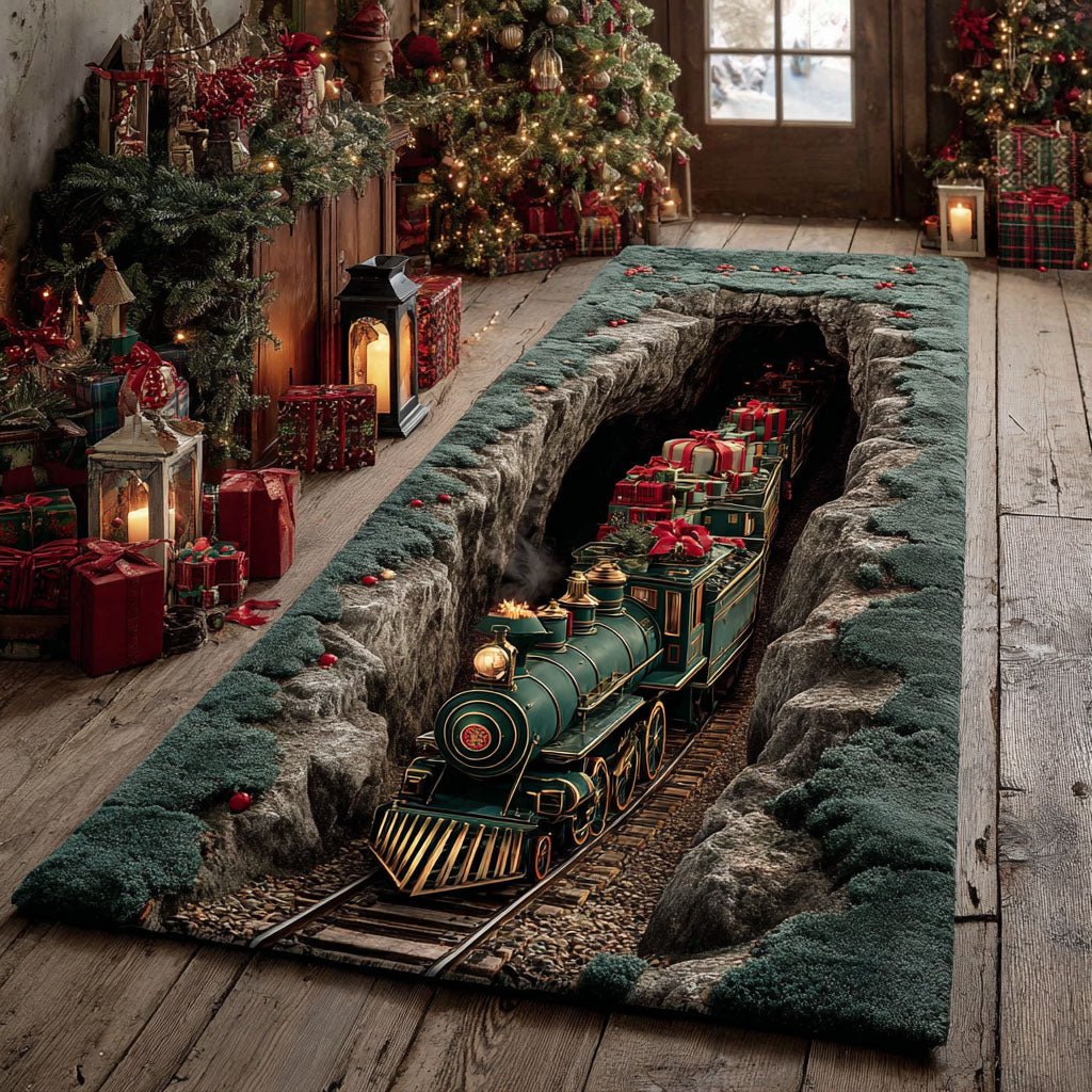 Evergreen Rail Adventure Runner Carpet Runner Rug - Cute Pet Design | Animal Printed Runner Rug