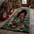 Evergreen Rail Adventure Runner Carpet Runner Rug - Cute Pet Design | Animal Printed Runner Rug