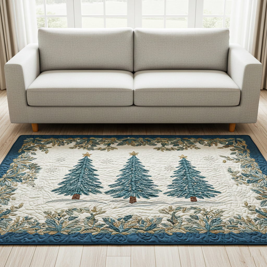 Evergreen Sparkle area rug in a living room