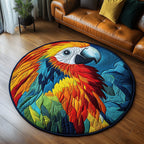 Exotic Flyer Round Mat Rug - washable non-slip printed rug