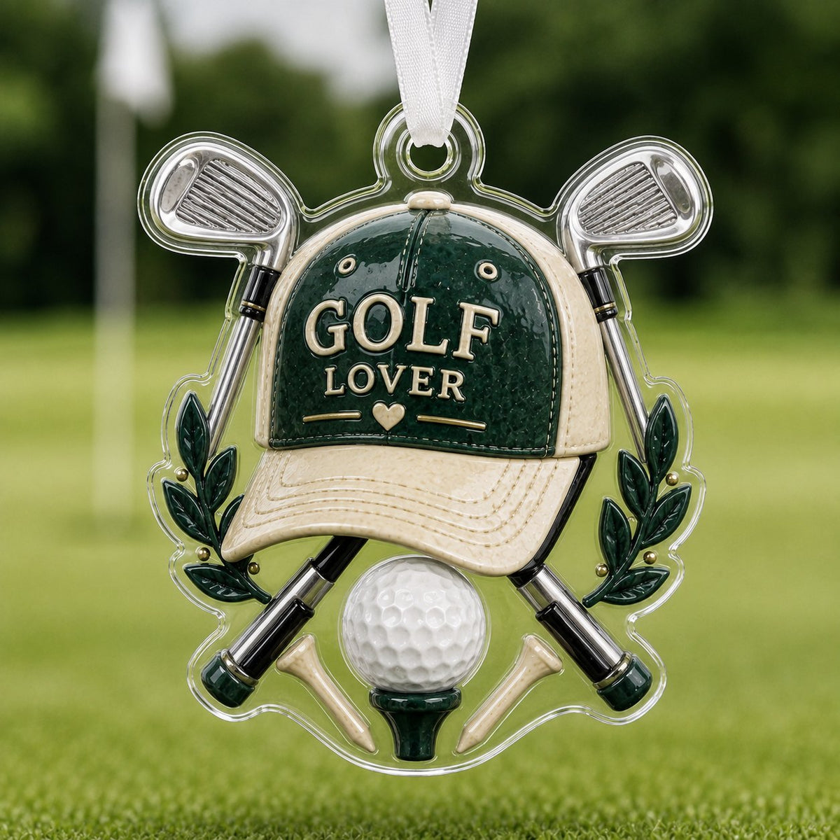 Fairway Golf Lover Cap Christmas Ornament