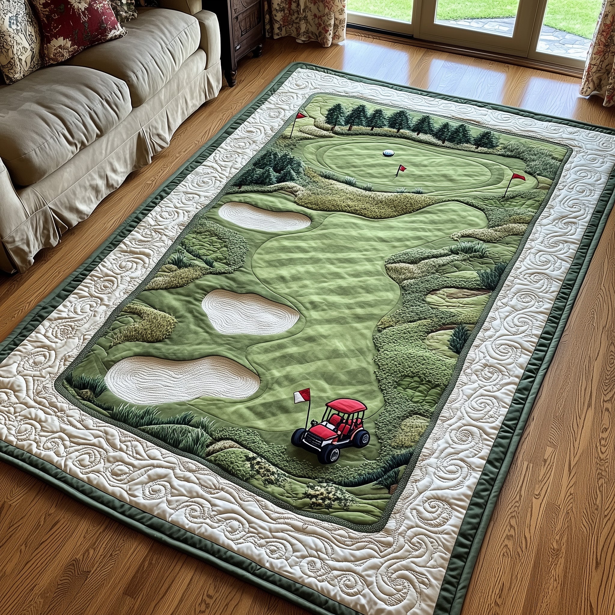 Fairway Dreams area rug in a living room