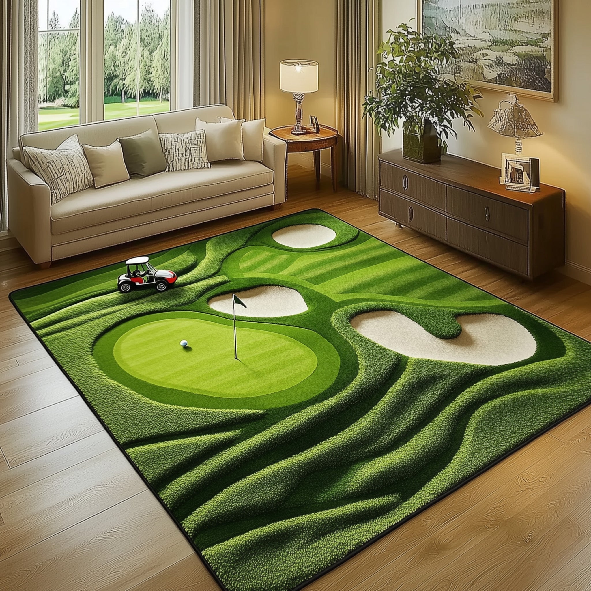 Fairway Dreams area rug in a living room