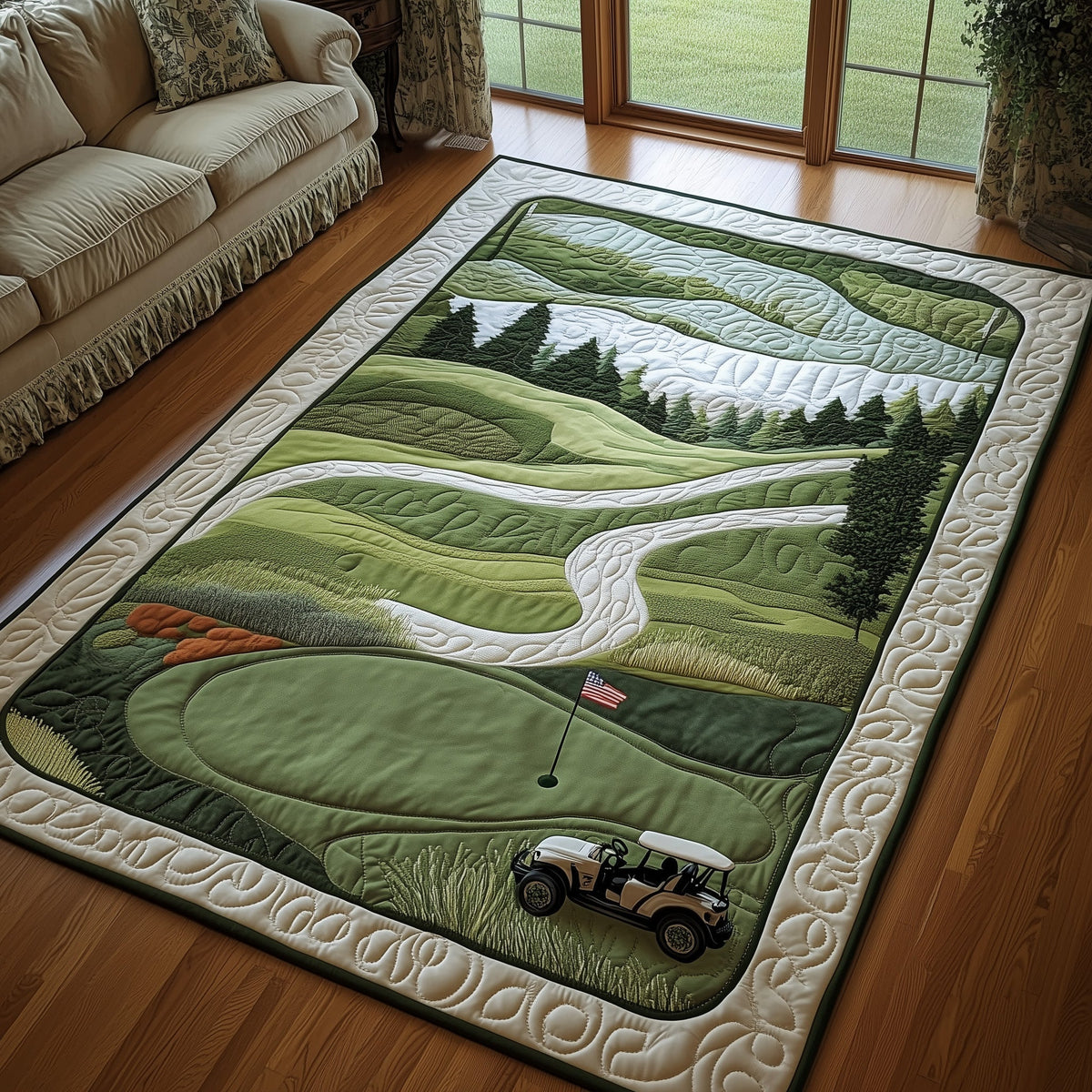 Fairway Dreams area rug in a living room