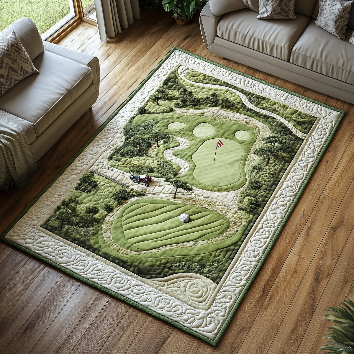 Fairway Dreams area rug in a living room
