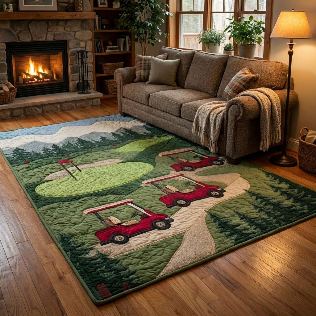 Fairway Ride area rug in a living room