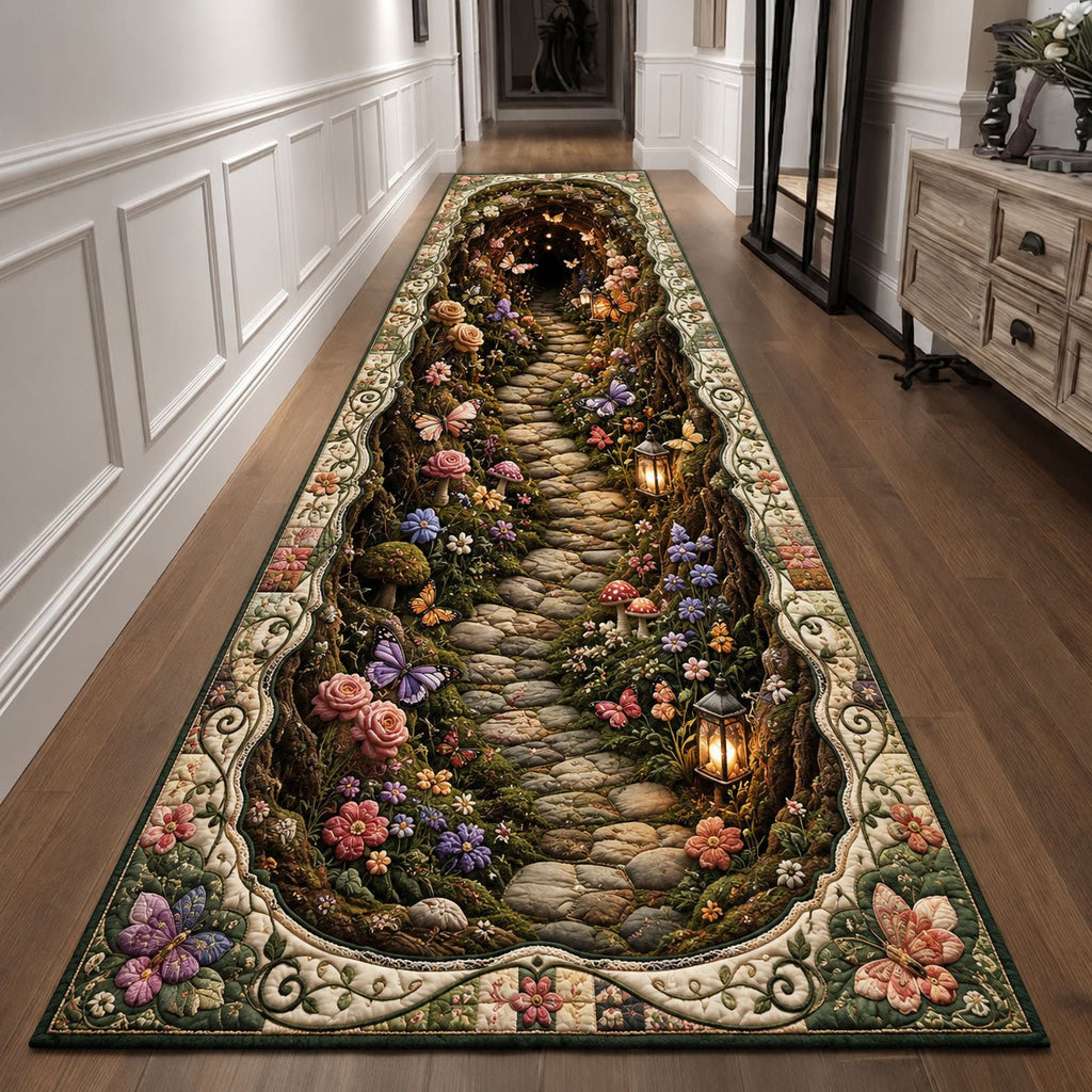 Fairy Lantern Garden Trail Runner Rug - Nature Design | Serene Runner Rug