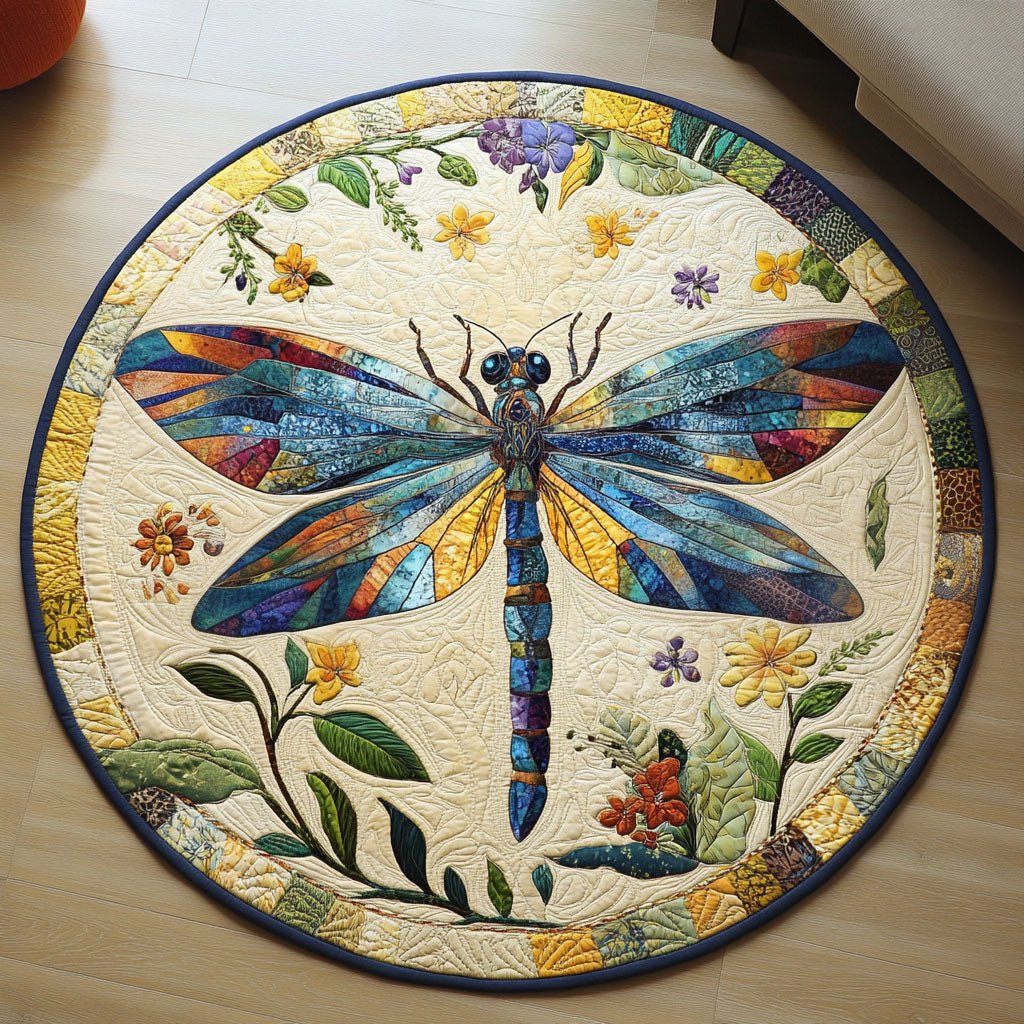 Fairy Wing Symphony Round Mat Rug - washable non-slip printed rug