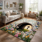 Faith Easter area rug in a living room