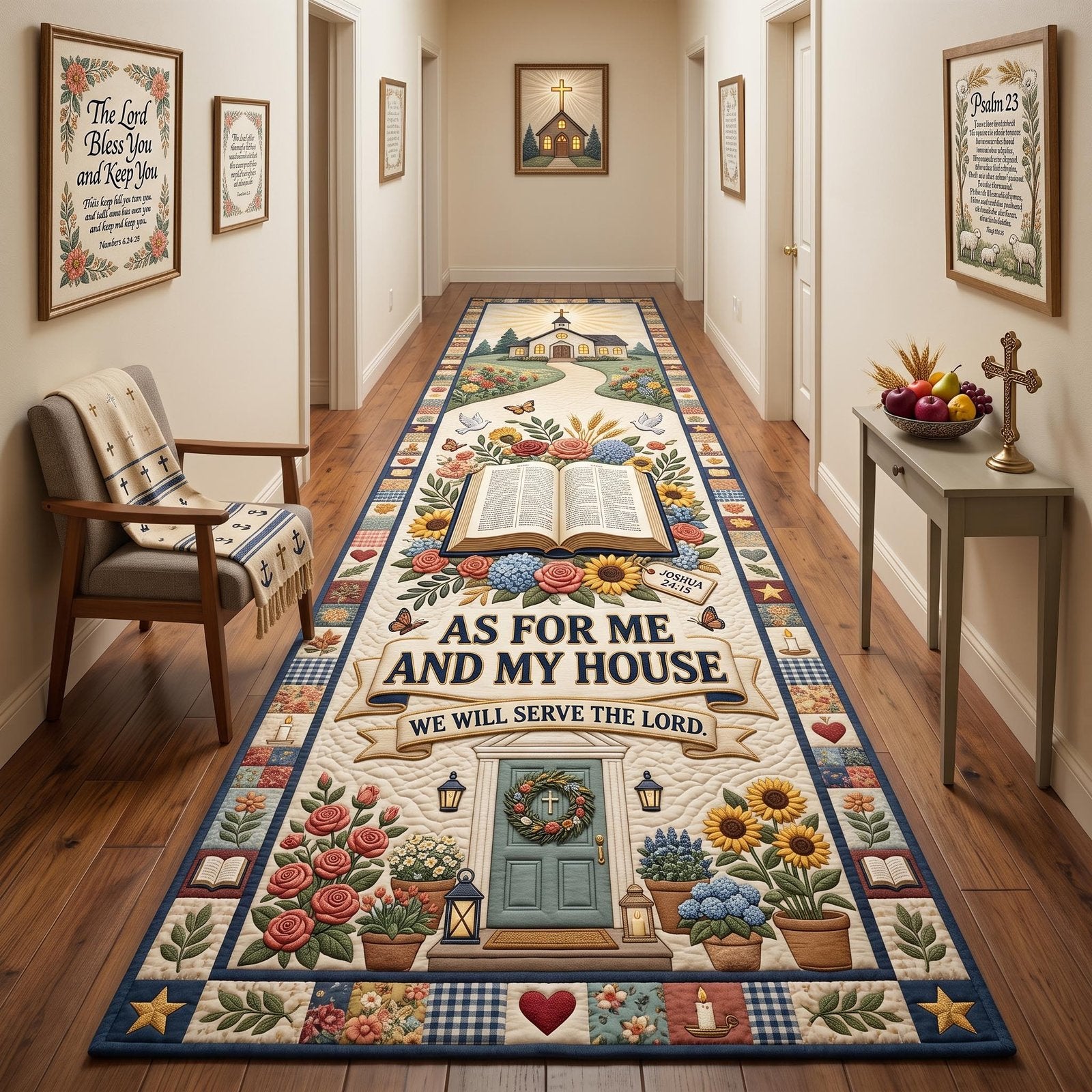 Faith Scripture Runner Rug - Nature Design | Serene Runner Rug