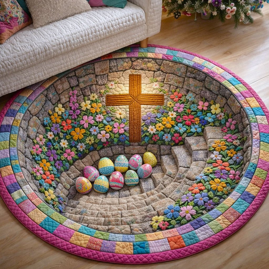 Faithful Sunrise Round Mat Rug - Nature Design | Serene Home Decor