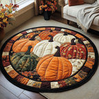 Fall Essence Round Mat Rug - washable non-slip printed rug