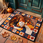 Fall Gnome Doormat - Nature Design | Printed Welcome Doormat - washable non-slip printed rug