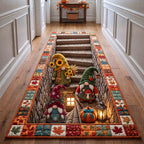 Fall Gnome Runner Rug - Nature Design | Nature Hallway Runner - washable non-slip printed rug
