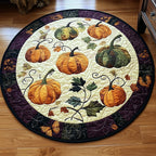 Fall Radiance Round Mat Rug - washable non-slip printed rug