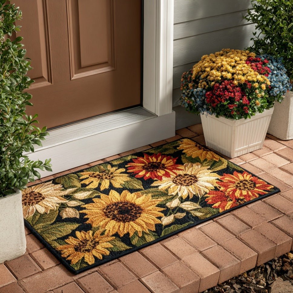 Fall Sunflower Doormat - Nature Design | Printed Welcome Doormat