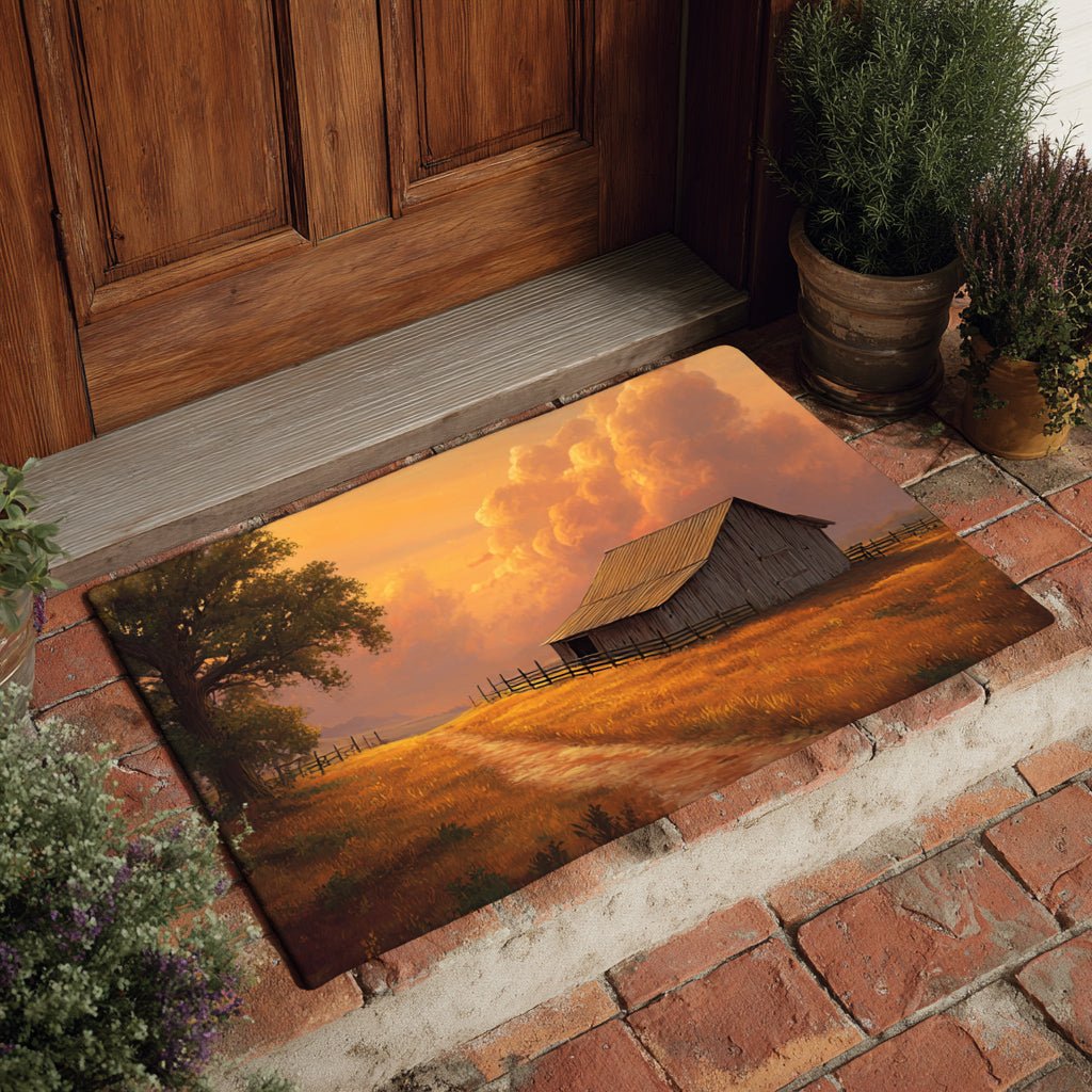Fall Western Barn Doormat - Nature Design | Printed Welcome Doormat