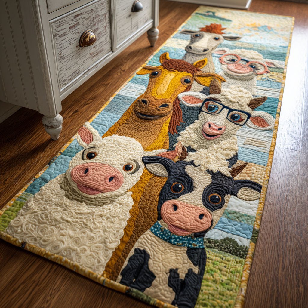 Farm Friends Runner Carpet Runner Rug - Cute Pet Design | Animal Printed Runner Rug