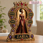Fearless Black Queen wooden block, laser-cut 3-layer wood