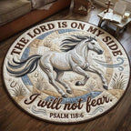 Fearless Spirit Round Mat Rug - washable non-slip printed rug